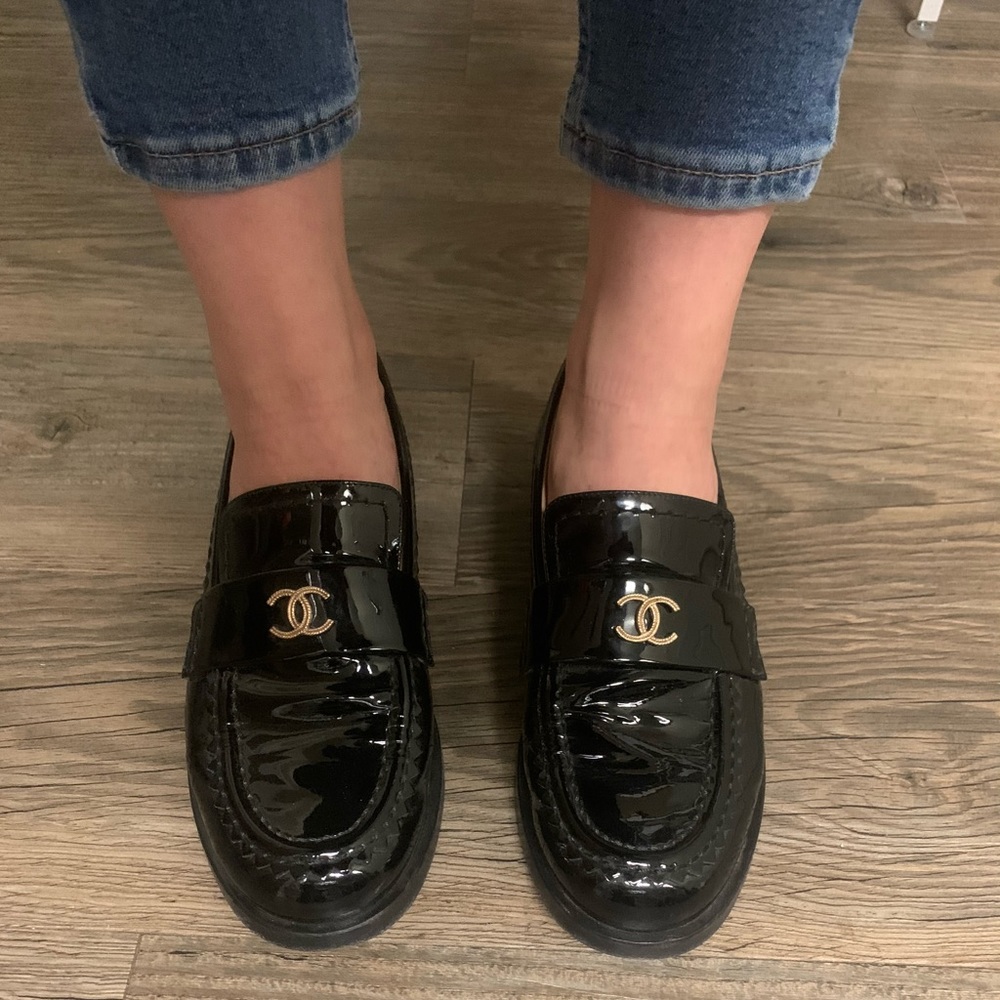 Chanel Black Loafer size 36.5